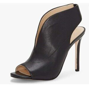 YDN Black Slingback Peep Toe High Heel Sandals Ankle Boots Cutout Party Shoe